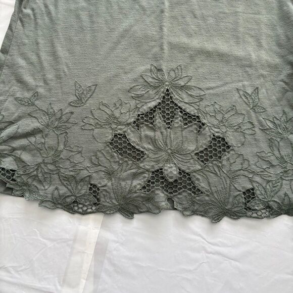 ADIVA Tunic Olive Green with Lace Embroidered Embellishments Size Medium… - Picture 7 of 8